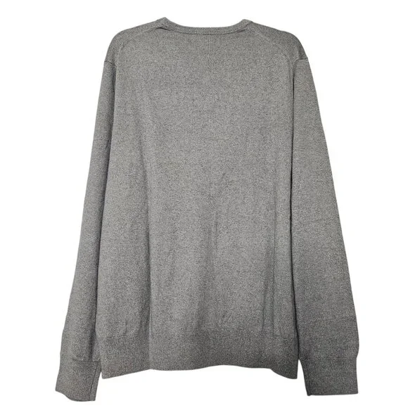 Banana Republic Luxury Blend Silk Cashmere V-Neck Men's Sweater SZ X-Large Gray - Picture 6 of 11